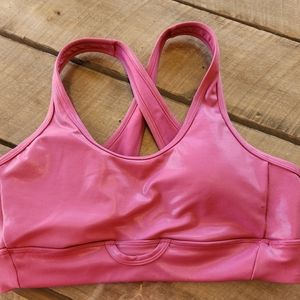 ELLIE metallic pink sports bra